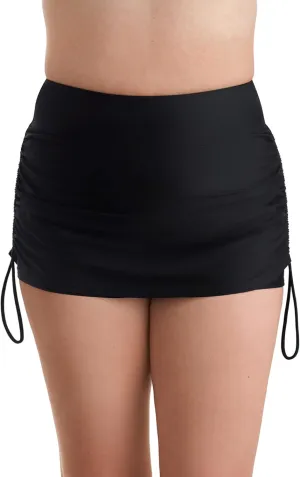 Shape Solver Sport Women's Swimwear Fashion Solids Shirred Skort Swim Bottom Separate
