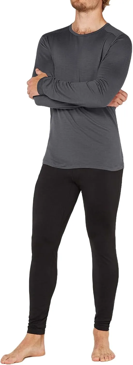 SIORO 100% Merino Wool Base Layer for Men Thermal Underwear Mens Long Sleeve T-Shirt for Hiking Hunting Odor Resistance