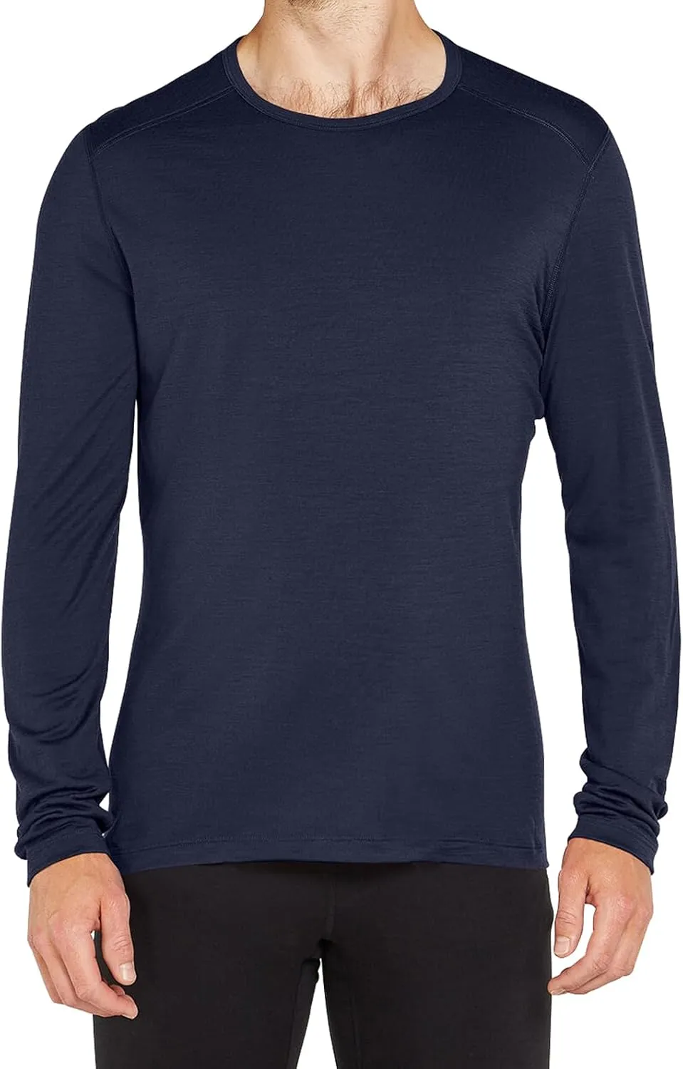 SIORO 100% Merino Wool Base Layer for Men Thermal Underwear Mens Long Sleeve T-Shirt for Hiking Hunting Odor Resistance