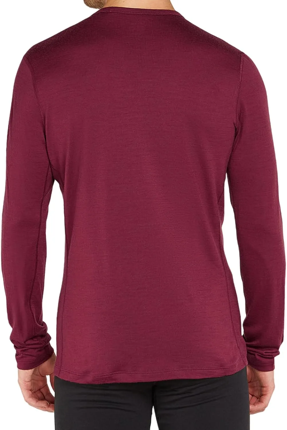 SIORO 100% Merino Wool Base Layer for Men Thermal Underwear Mens Long Sleeve T-Shirt for Hiking Hunting Odor Resistance