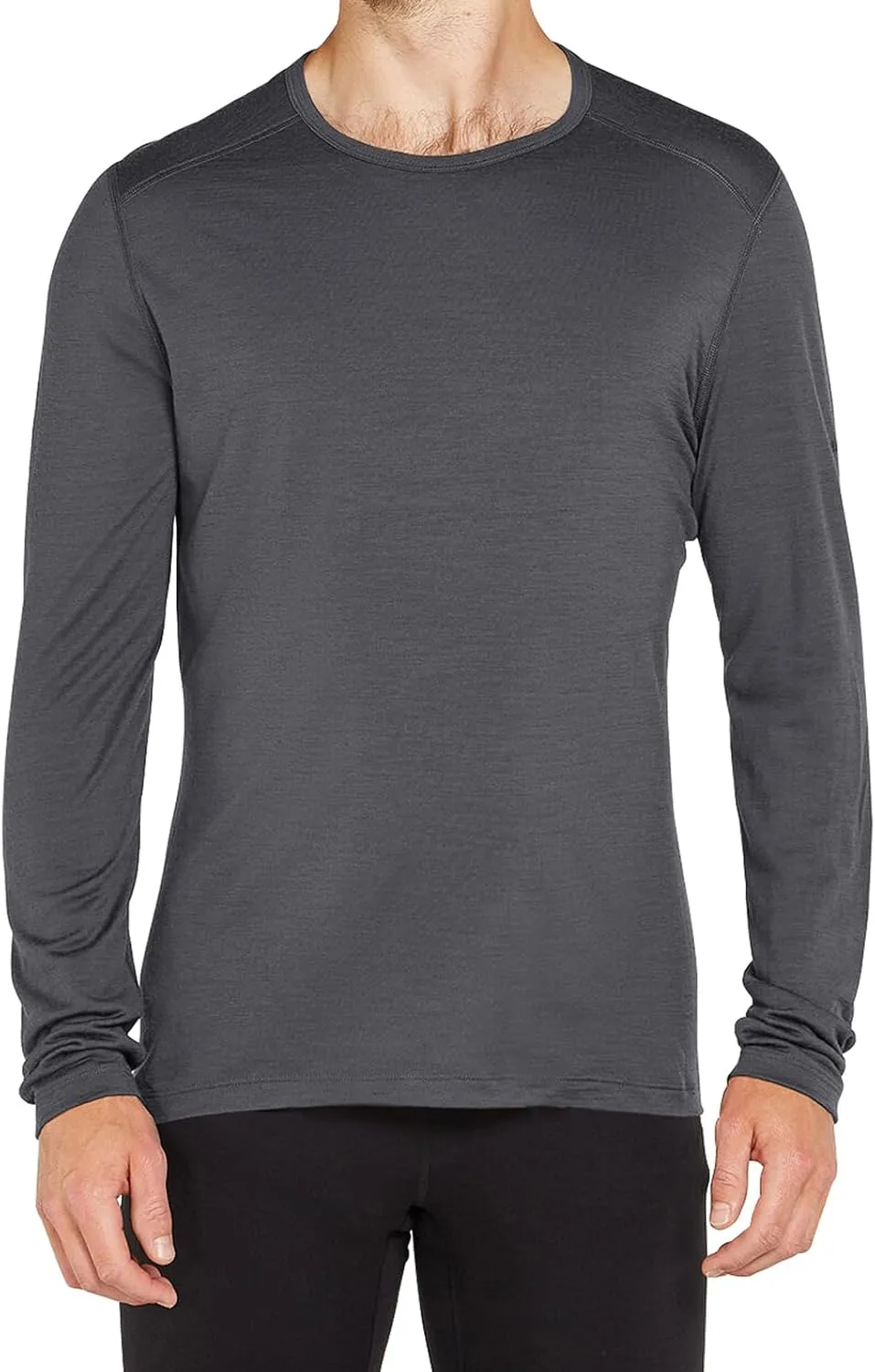 SIORO 100% Merino Wool Base Layer for Men Thermal Underwear Mens Long Sleeve T-Shirt for Hiking Hunting Odor Resistance