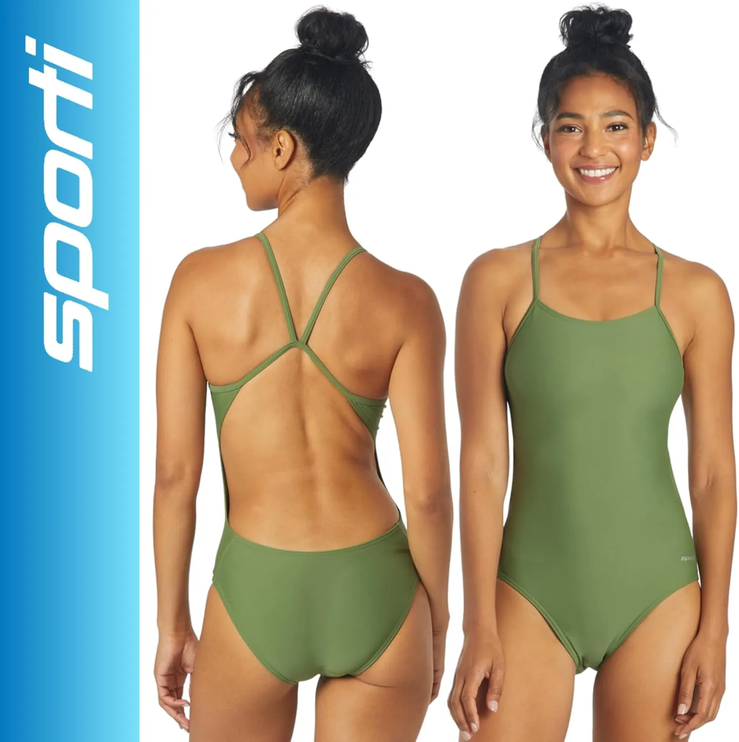 Sporti Micro Back Women's Athletic One Piece Swimsuit - Competitive Bathing Suit for Lap Swimming