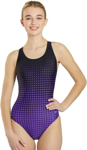 Sporti Wide Strap Athletic One Piece Swimsuit for Women - Solid Bathing Swimsuits for Competiton - Multi Color Selection