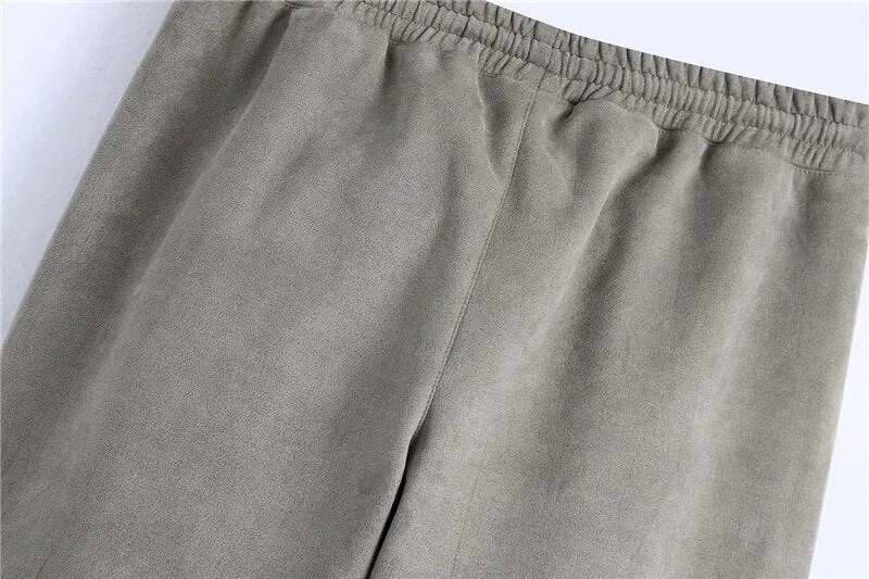 SUEDE JOGGING PANTS