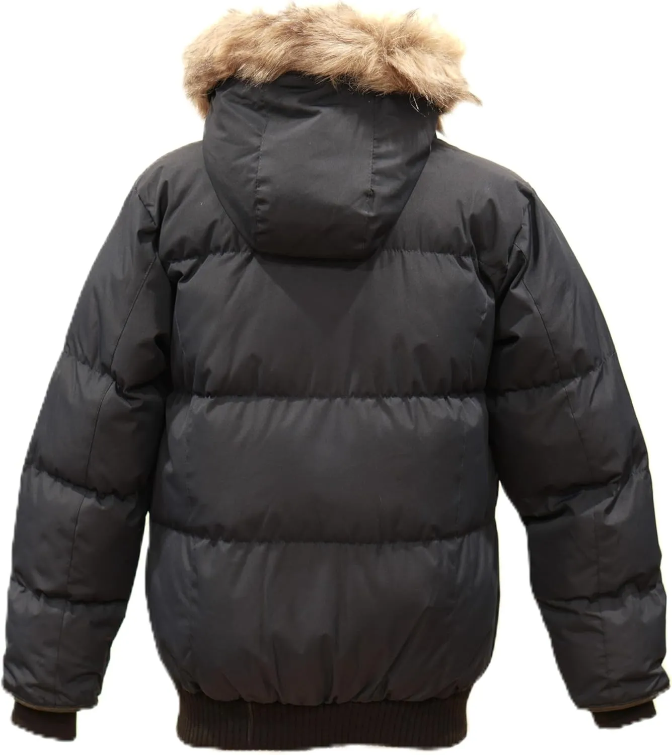 Summit Puffer Boys Heavy Puffer Winter Jacket with Hood and Removable Faux Fur