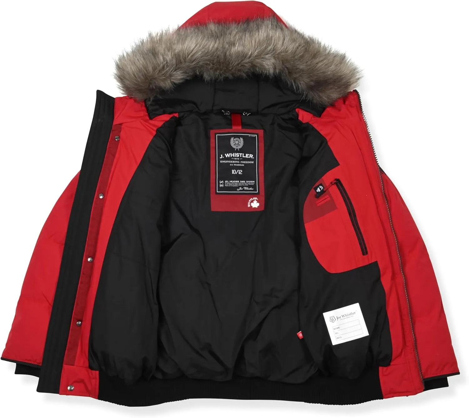 Summit Puffer Boys Heavy Puffer Winter Jacket with Hood and Removable Faux Fur