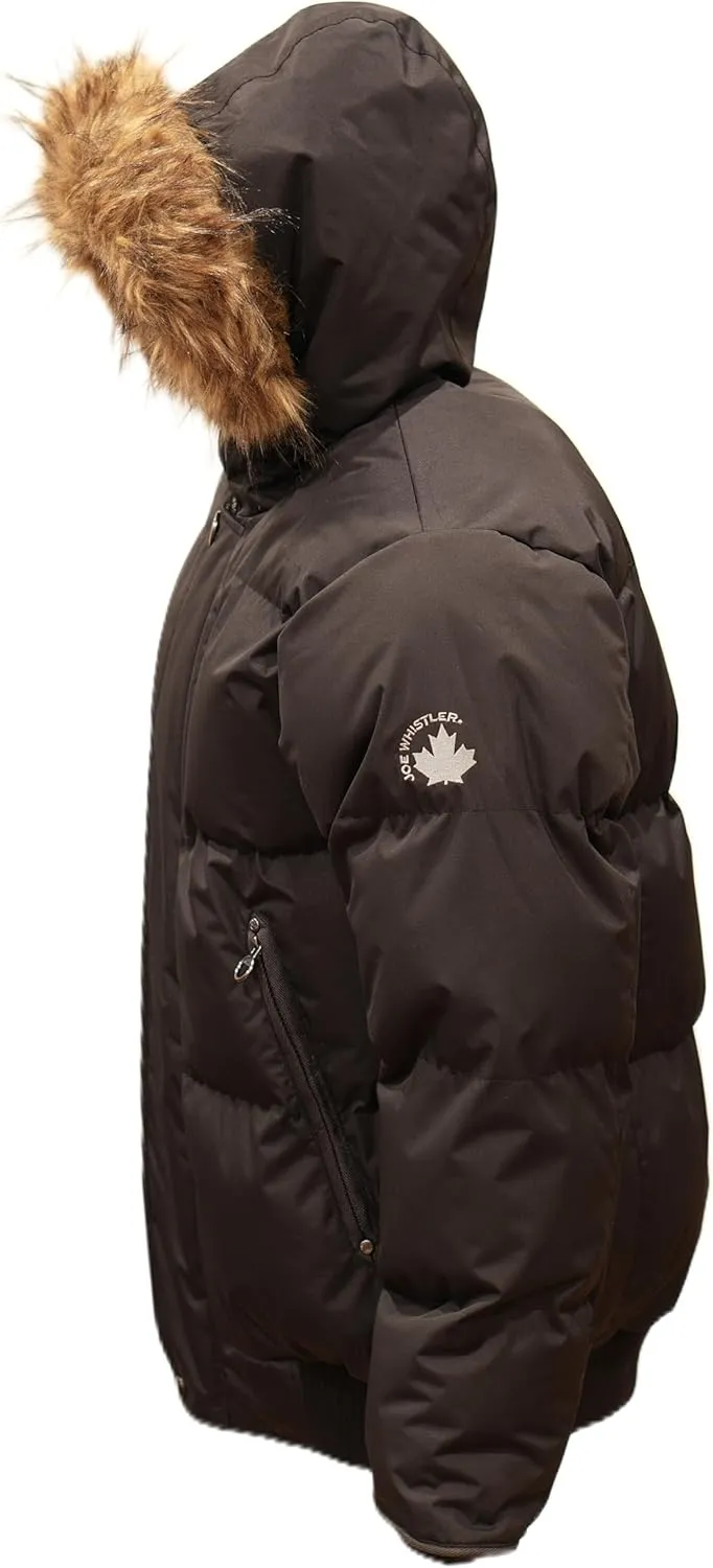 Summit Puffer Boys Heavy Puffer Winter Jacket with Hood and Removable Faux Fur