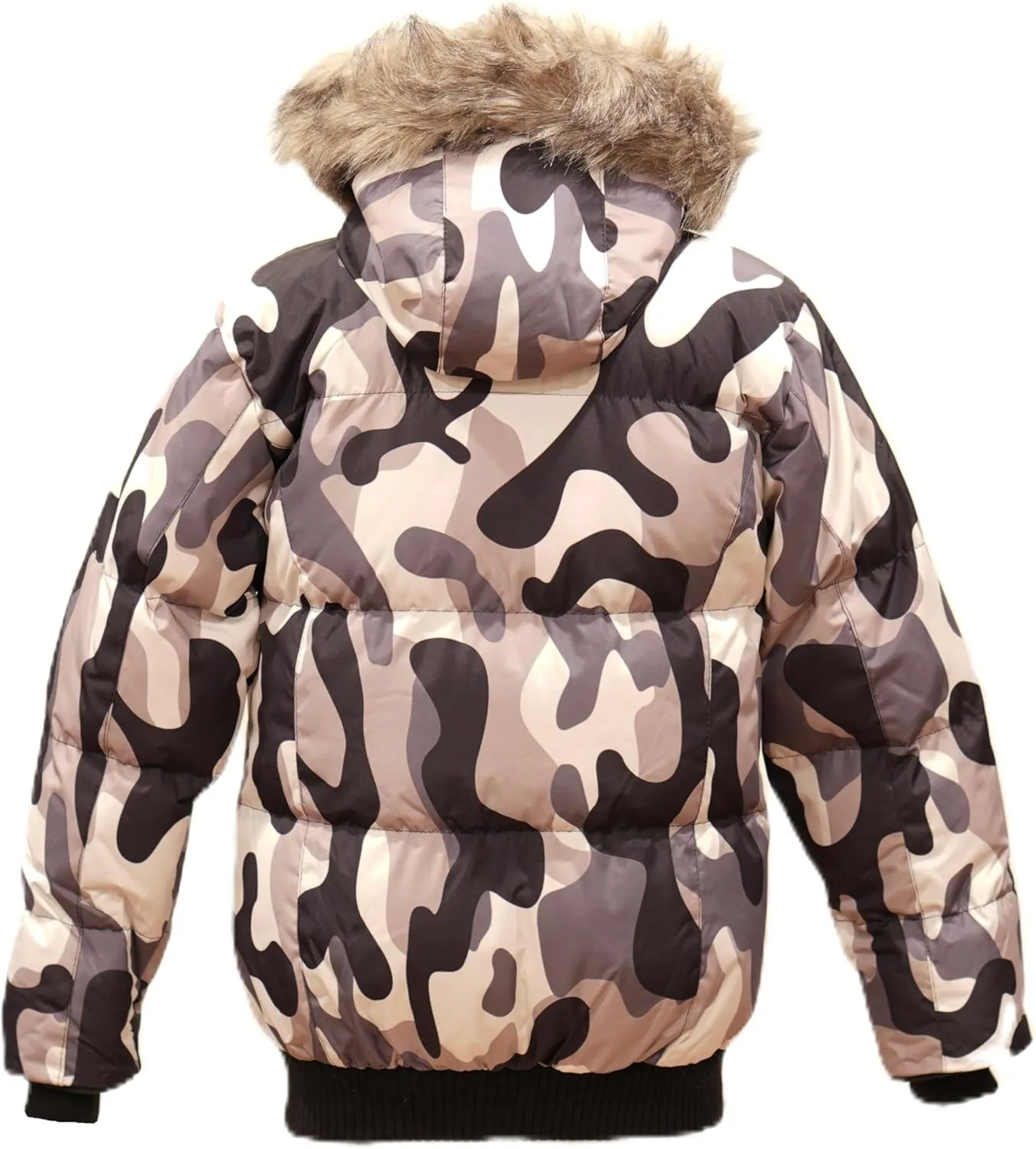 Summit Puffer Boys Heavy Puffer Winter Jacket with Hood and Removable Faux Fur