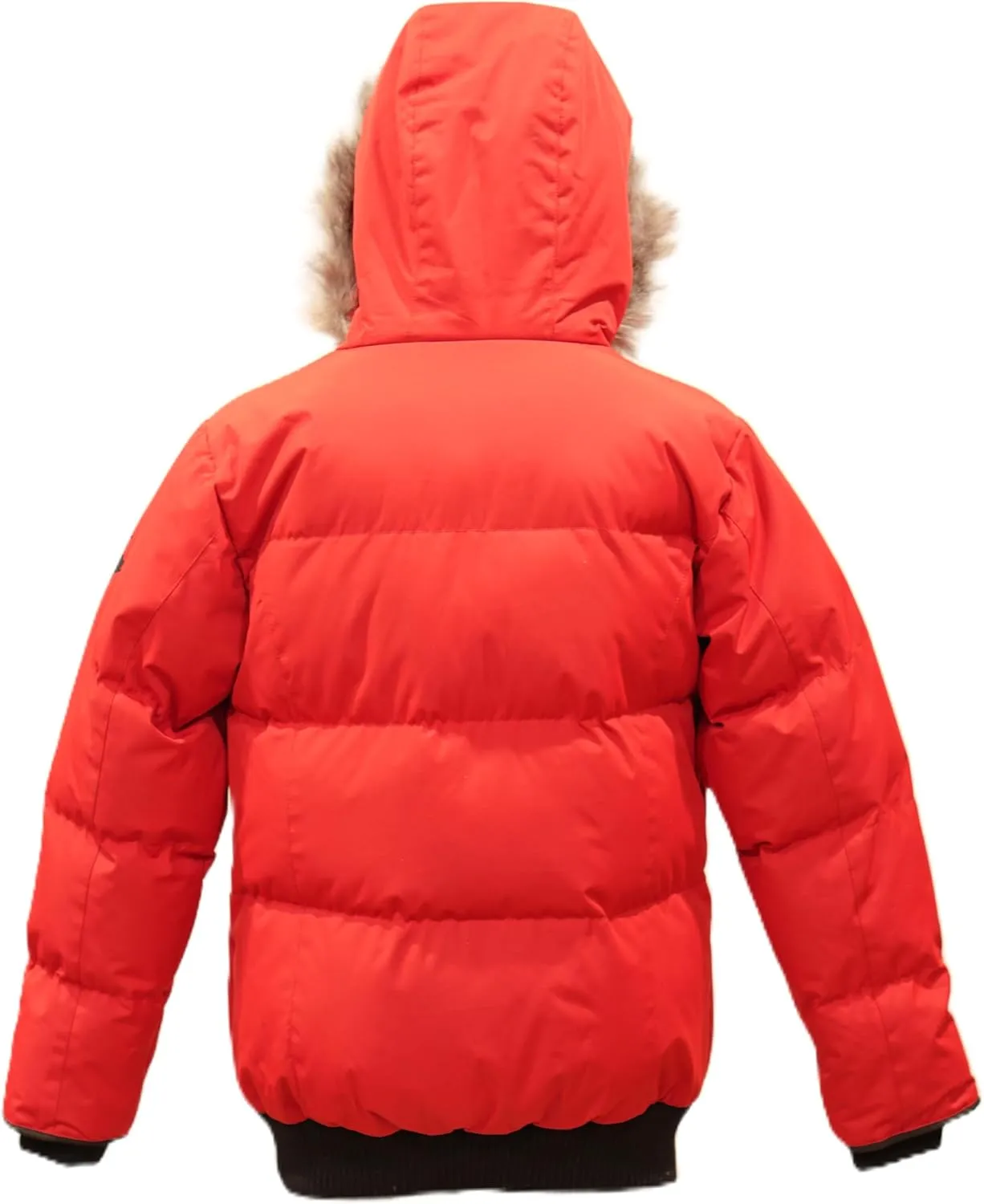 Summit Puffer Boys Heavy Puffer Winter Jacket with Hood and Removable Faux Fur