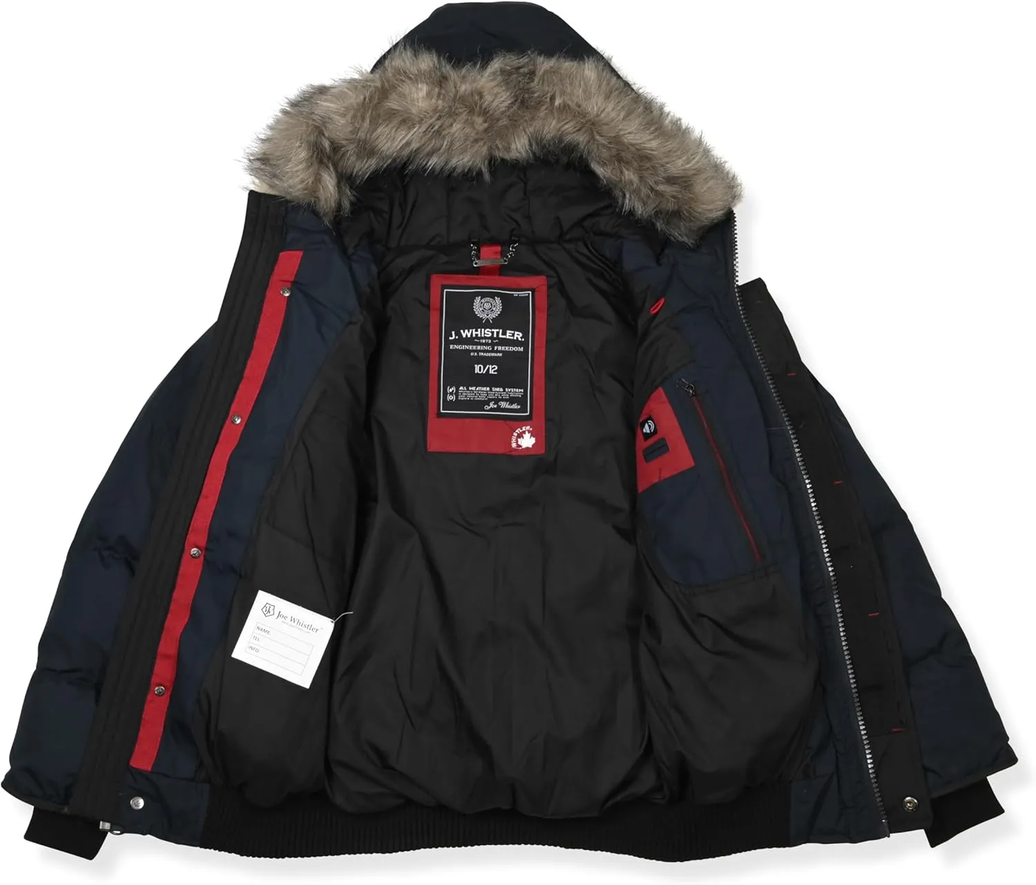 Summit Puffer Boys Heavy Puffer Winter Jacket with Hood and Removable Faux Fur