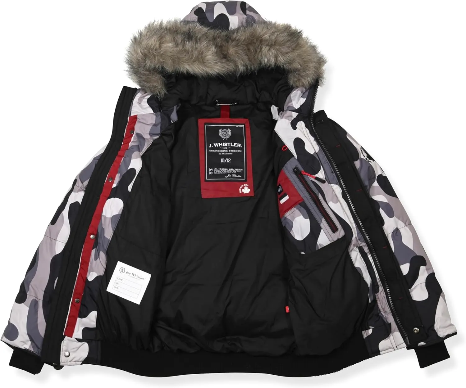 Summit Puffer Boys Heavy Puffer Winter Jacket with Hood and Removable Faux Fur