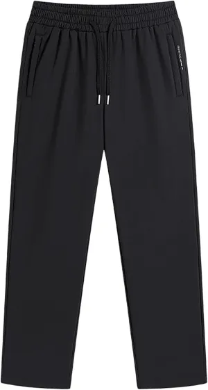 Sweatpants for Men Relaxed Fit Elastic Waist Fleece Athletic Joggers Lightweight Drawstring Baggy Comfy Trousers with Pockets