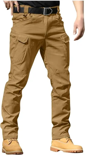 Tactical Pants for Men Stretch Cargo Pants Hiking Construction Carpenter Pant Relaxed Fit Trousers Multi Pockets