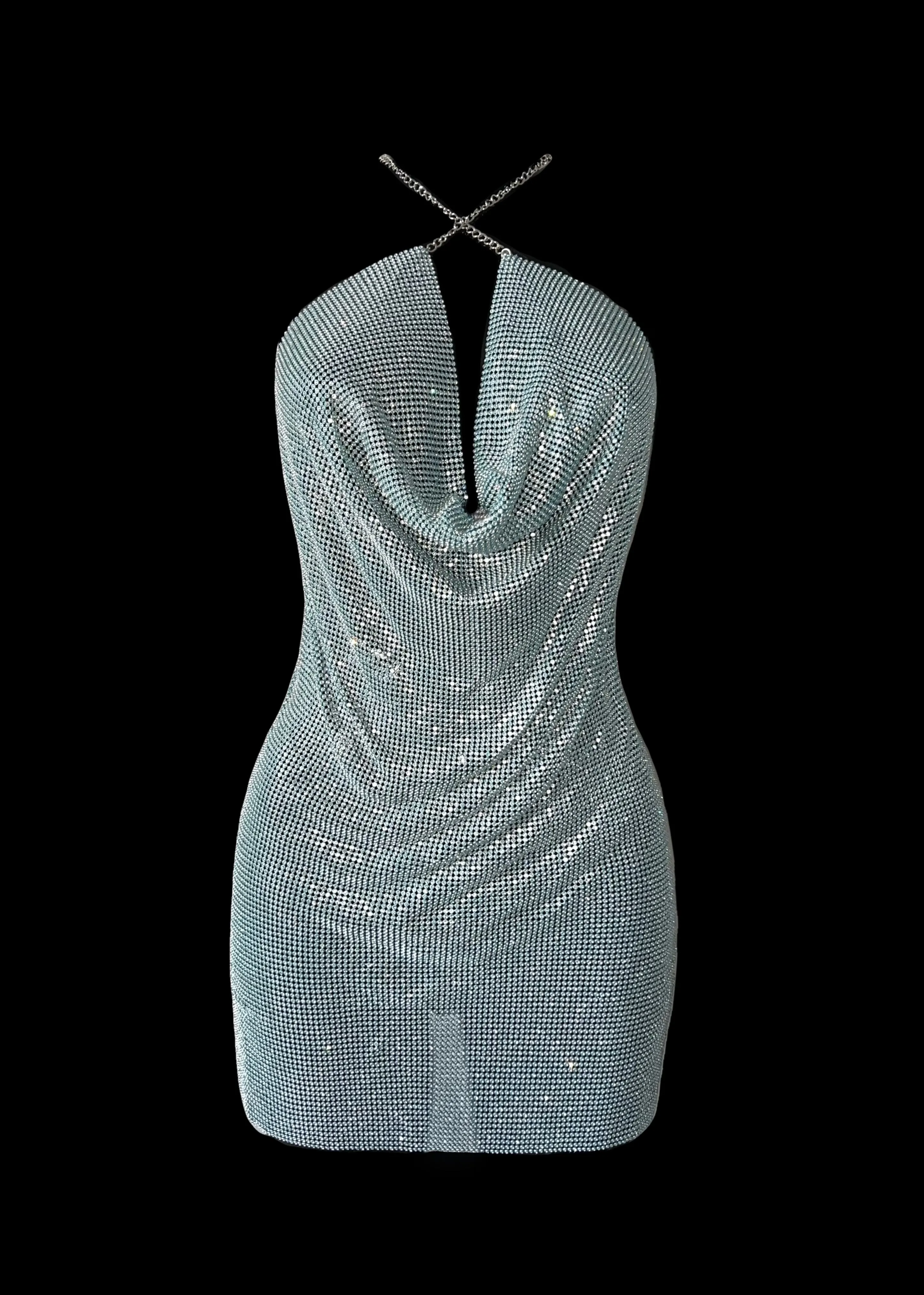 THE LYSHA DIAMANTE DRESS BLUE