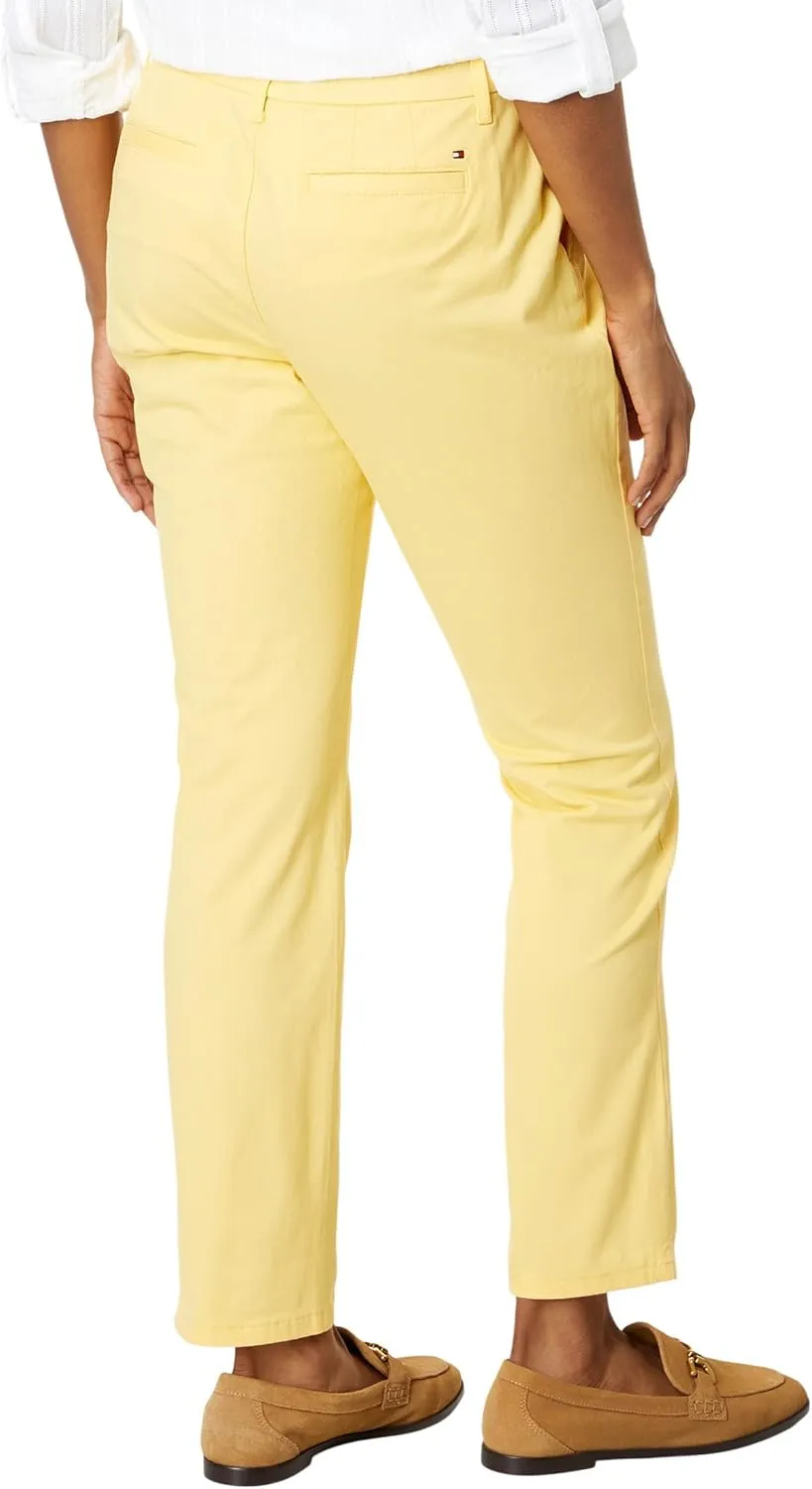 Tommy Hilfiger Women's Relaxed Fit Cuffed Hampton Chino Straight-Leg Pants