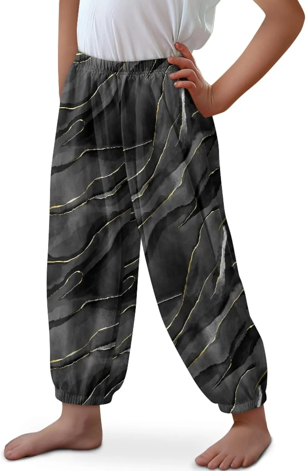 Unisex Little Kids Yoga Trousers Bohemian Beach Pants Baggy Harem Activewear for Boys and Girls Age 3-10