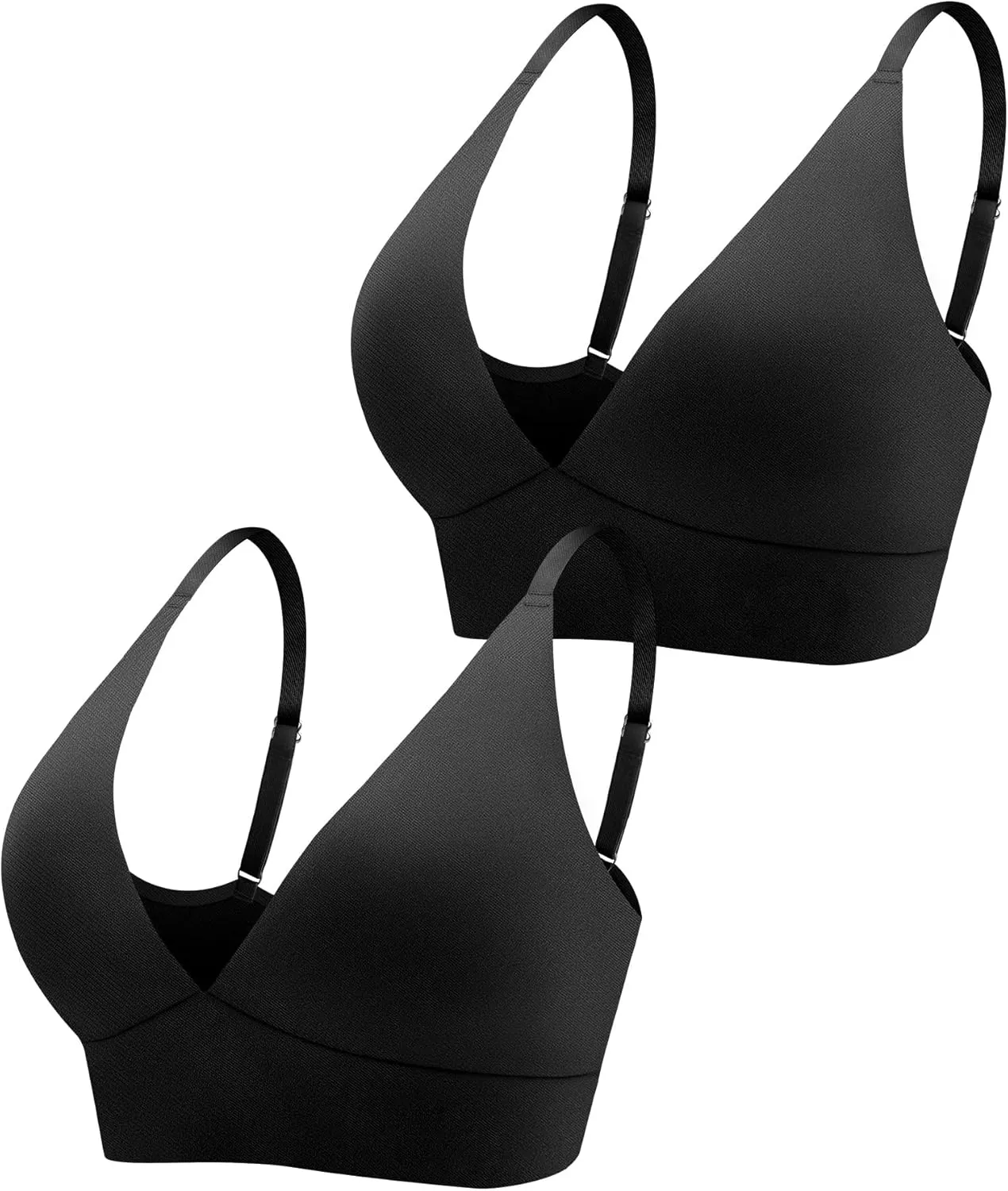 Wireless Bras for Women - Sports Bra Bralettes with Support No Underwire Seamless Workout Tops Cami Crop Tank S-XXL