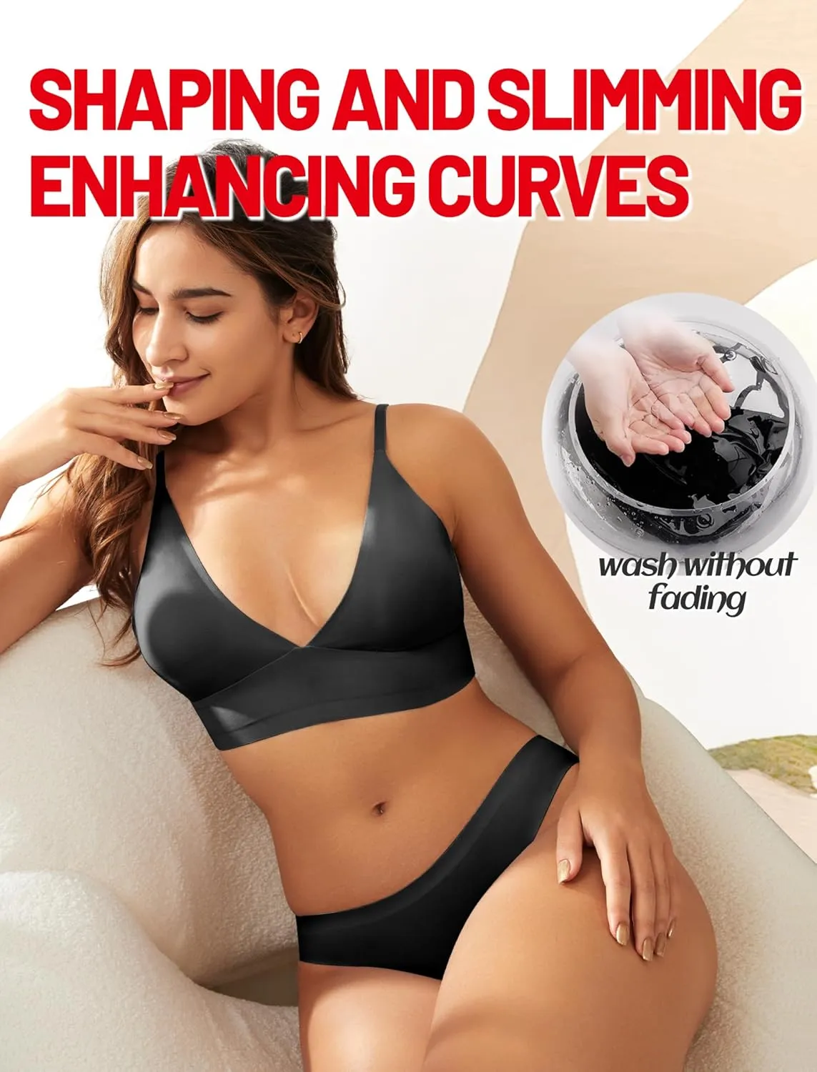Wireless Bras for Women - Sports Bra Bralettes with Support No Underwire Seamless Workout Tops Cami Crop Tank S-XXL