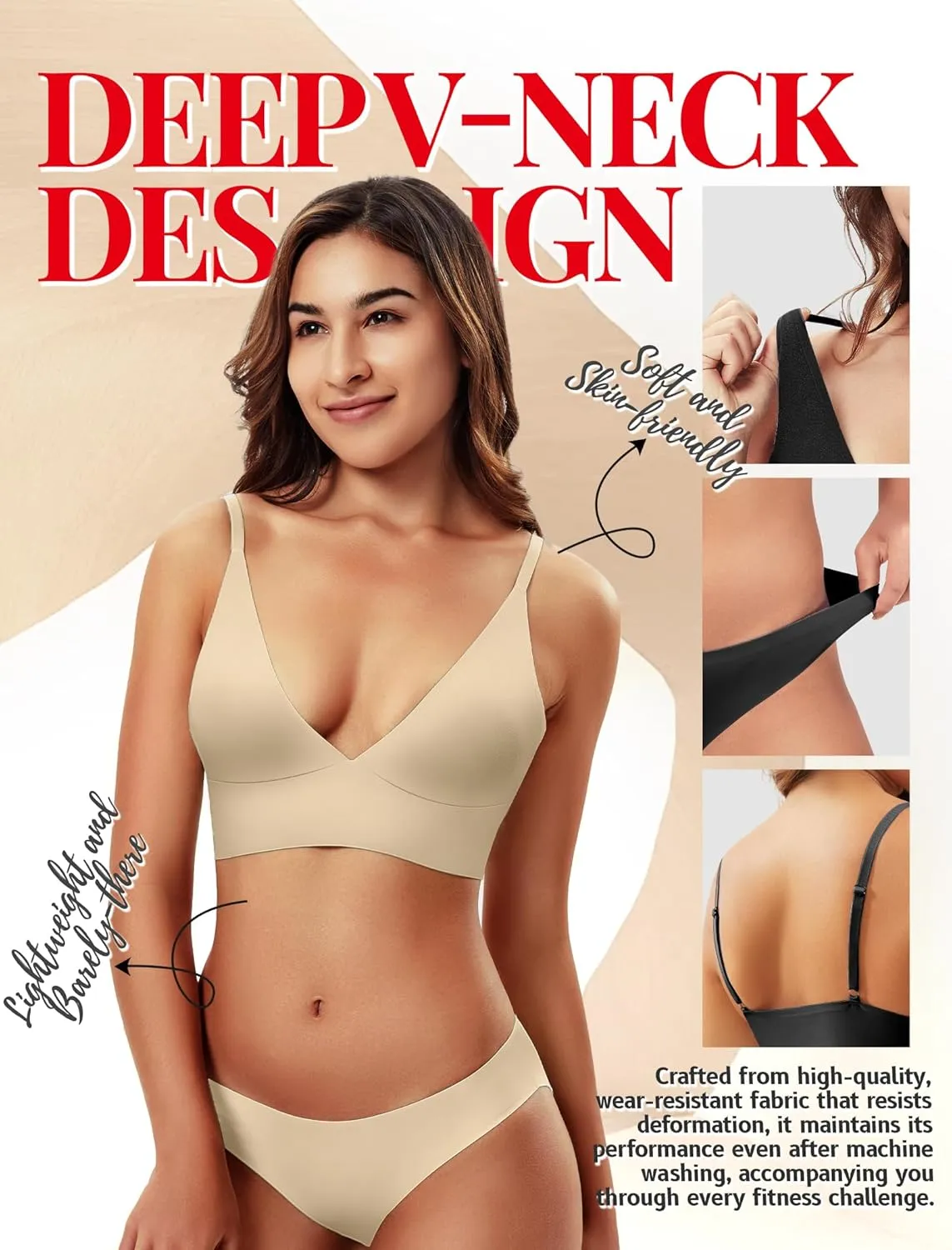Wireless Bras for Women - Sports Bra Bralettes with Support No Underwire Seamless Workout Tops Cami Crop Tank S-XXL