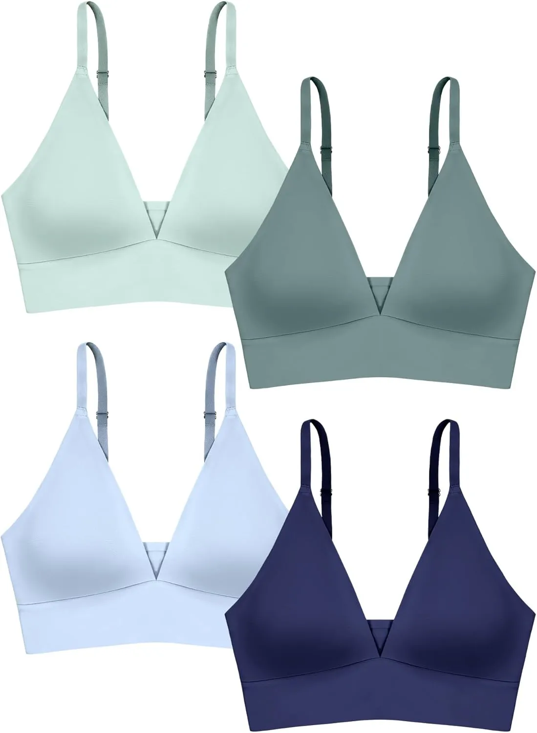 Wireless Bras for Women - Sports Bra Bralettes with Support No Underwire Seamless Workout Tops Cami Crop Tank S-XXL