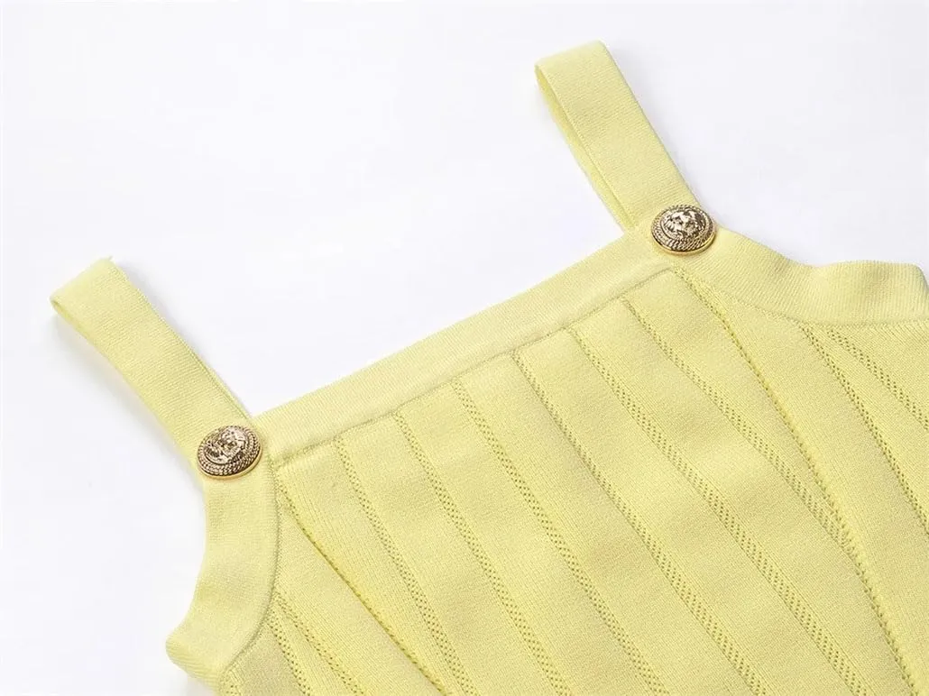 Women Knitted Tops Solid Color Sleeveless Short Lady Camisole