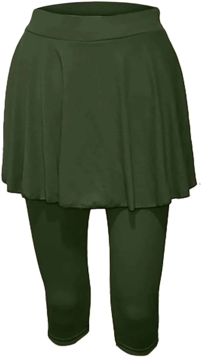 Women Quick Dry Tennis Skirts High Waisted Running Golf Athletic Skorts with Leggings Workout Gym Activewear Pants