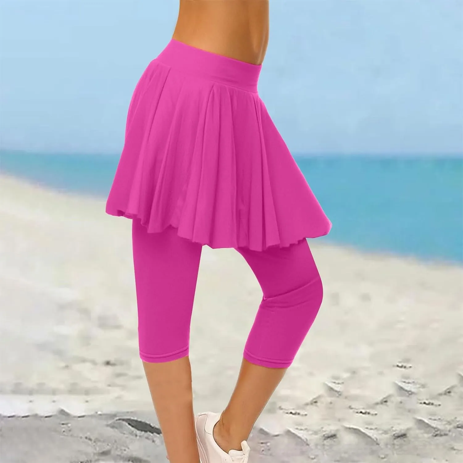 Women Quick Dry Tennis Skirts High Waisted Running Golf Athletic Skorts with Leggings Workout Gym Activewear Pants