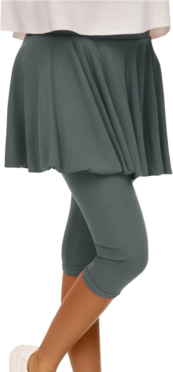 Women Quick Dry Tennis Skirts High Waisted Running Golf Athletic Skorts with Leggings Workout Gym Activewear Pants