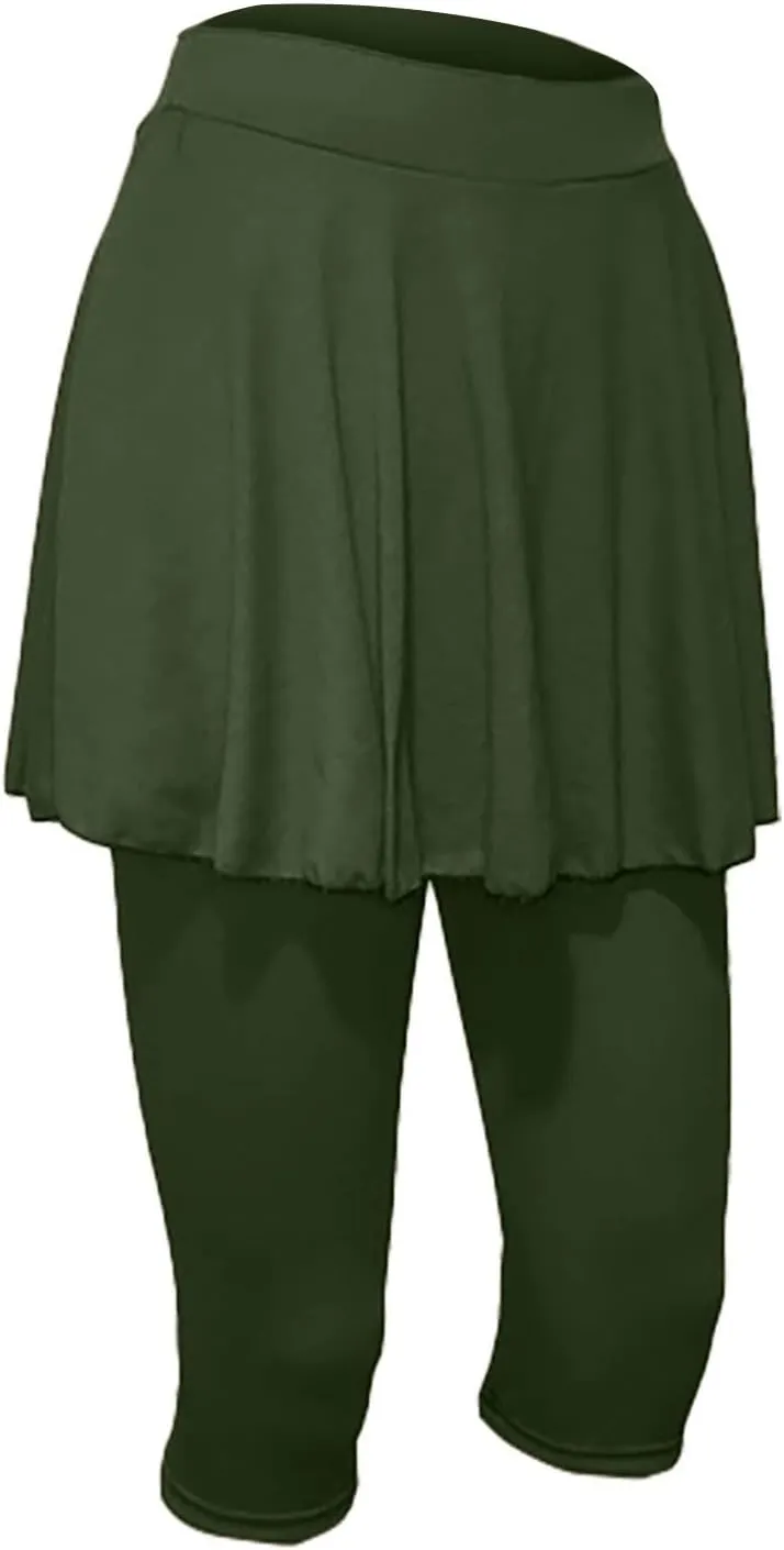 Women Quick Dry Tennis Skirts High Waisted Running Golf Athletic Skorts with Leggings Workout Gym Activewear Pants