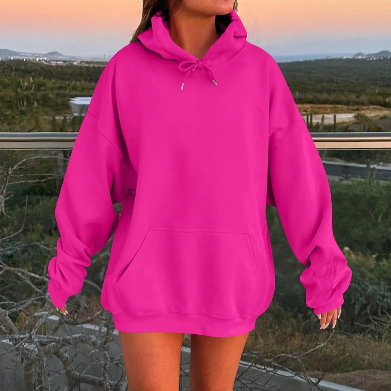 Womens Hoodies Oversized Sweatshirts Pullover Fleece Sweater Long Sleeve Winter Fall Outfits Fashion With Pockets