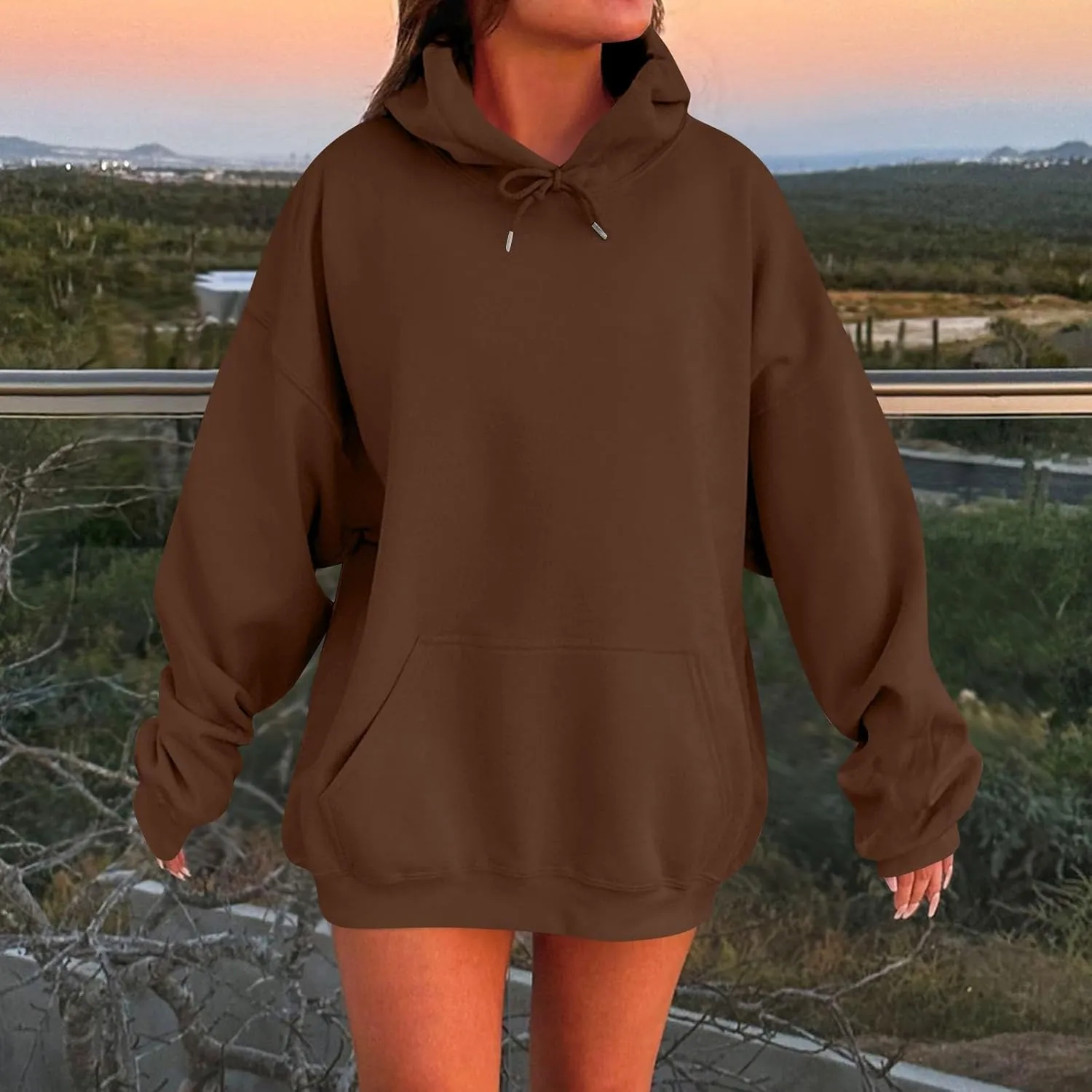 Womens Hoodies Oversized Sweatshirts Pullover Fleece Sweater Long Sleeve Winter Fall Outfits Fashion With Pockets