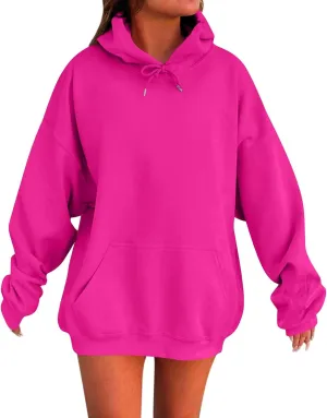 Womens Hoodies Oversized Sweatshirts Pullover Fleece Sweater Long Sleeve Winter Fall Outfits Fashion With Pockets