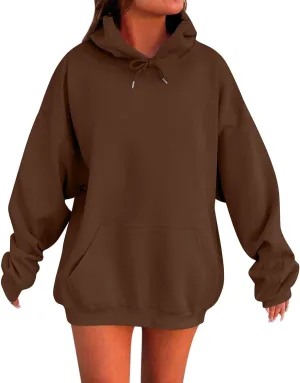 Womens Hoodies Oversized Sweatshirts Pullover Fleece Sweater Long Sleeve Winter Fall Outfits Fashion With Pockets