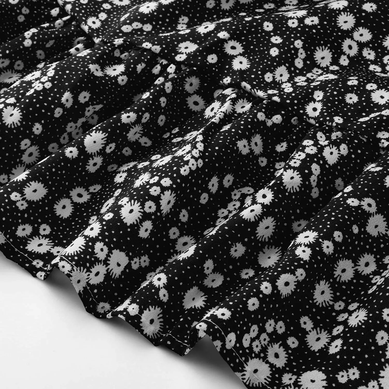 Womens Mini V Neck Floral Dresses 2024 Stylish Summer Beach Travel Dress Sleeveless Ruffle High Waist Elegant A-Line Sundress