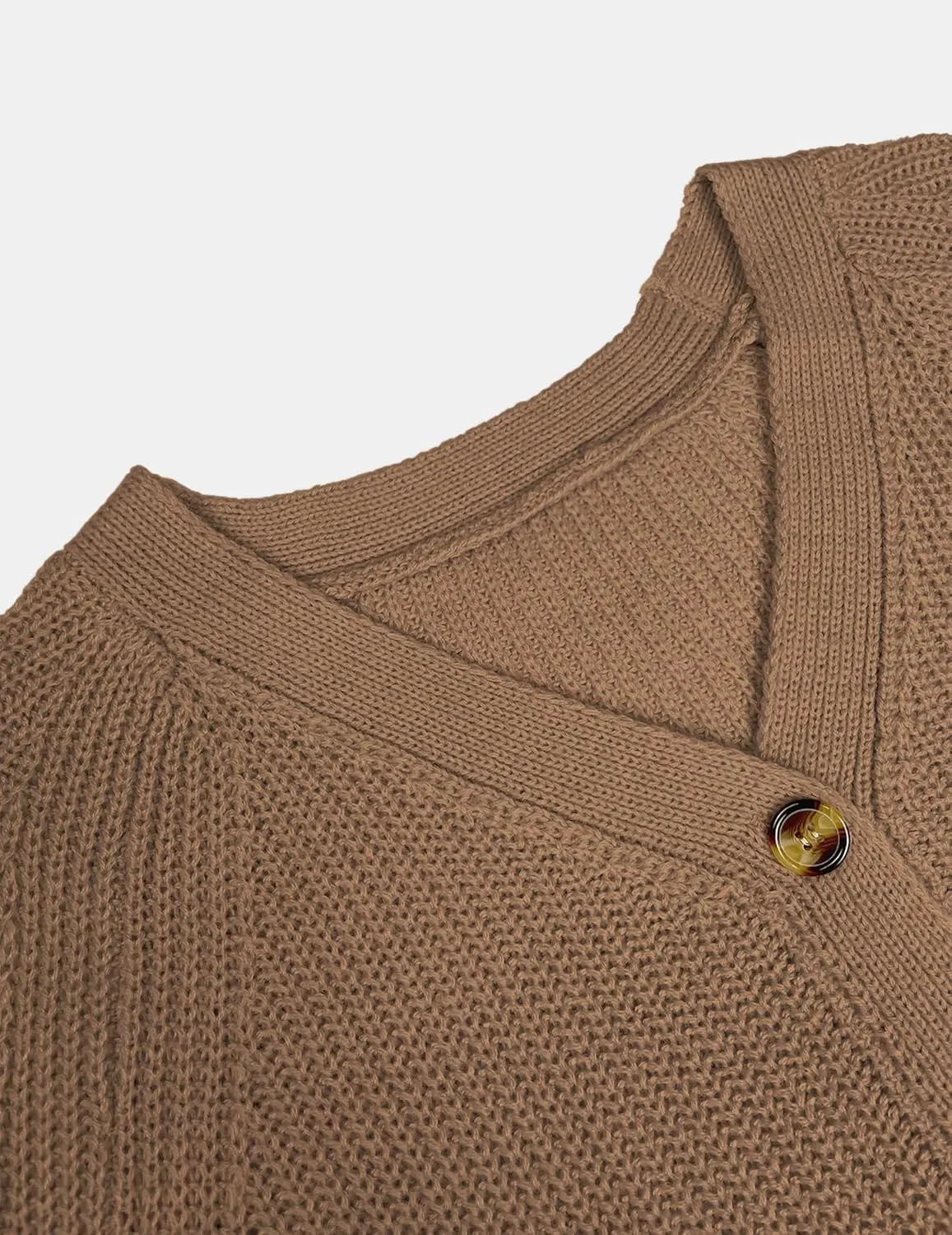 Womens Oversized Cute Chunky Knit Cardigan Fall 2024 Lightweight Sexy Crochet Hollow Out V Neck Button Sweater