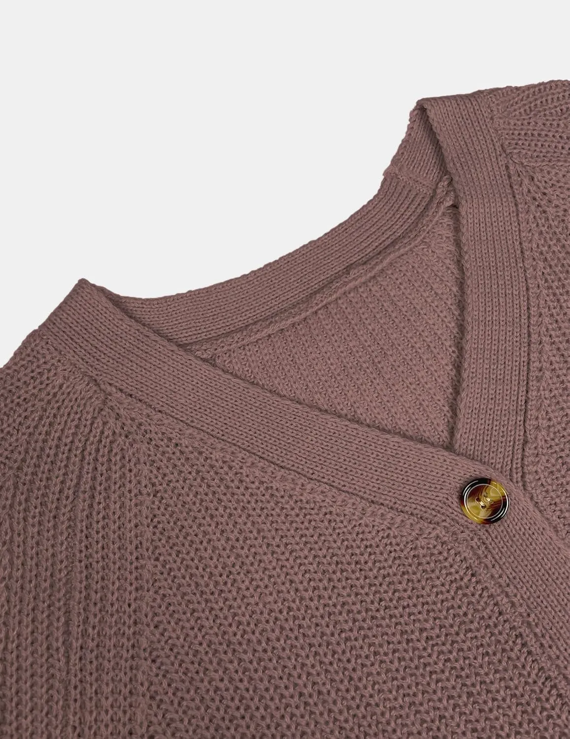 Womens Oversized Cute Chunky Knit Cardigan Fall 2024 Lightweight Sexy Crochet Hollow Out V Neck Button Sweater