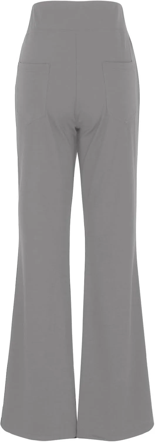 Womens Pants Business Work Dress Pants Casual Slacks High Waist Stretchy Trousers Pull On Office Pants with Pockets