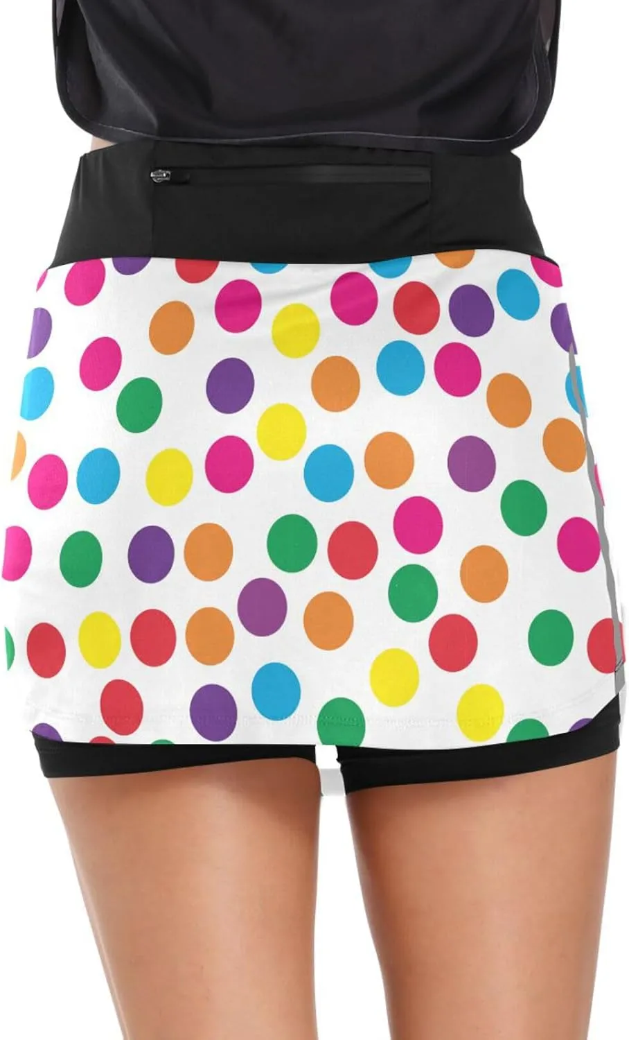 Womens Tennis Skirt Colorful Polka Dots Circles Athletic Golf Skorts Skirts Sports Workout Activewear S