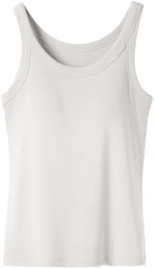 Wvapzxx Ribbed Bra Tank Top For Women Sleeveless Sexy Casual Camisole Singlet Vest