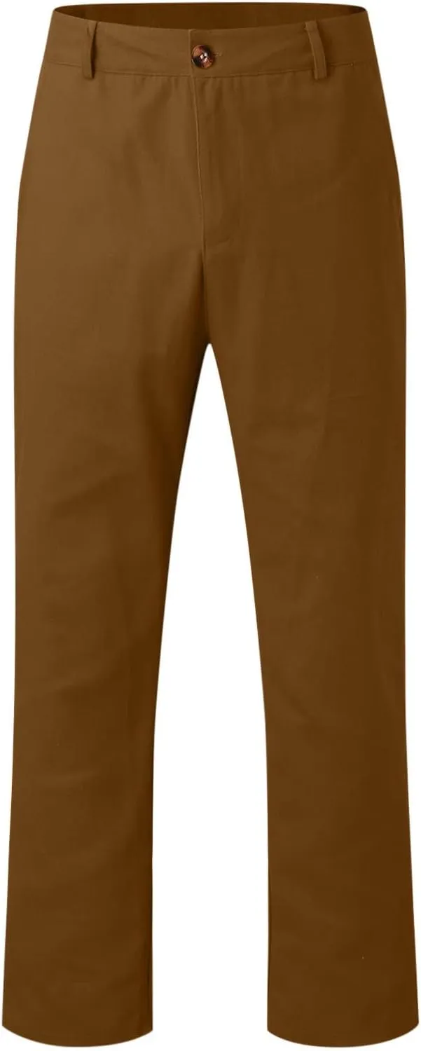 XUETON Men's Casual Office Work Suit Pants Formal Dress Trousers Stretch Flat-Front Chino Golf Pants Slim Fit Tapered Pants