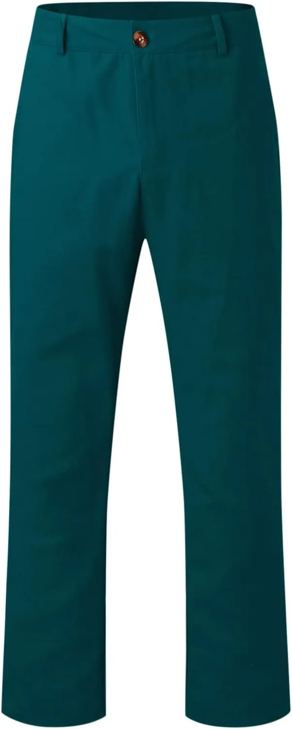 XUETON Men's Casual Office Work Suit Pants Formal Dress Trousers Stretch Flat-Front Chino Golf Pants Slim Fit Tapered Pants