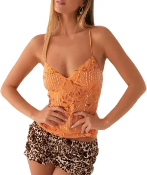 Y2k Summer Sequin Tank Tops for Women Sexy Sparkle V Neck Shirt Backless Halter Low Cut Straps Trendy Going Out Tops
