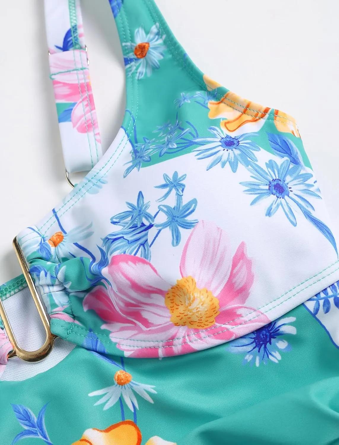 ZAFUL Women's U Wire Ring Swim Dress Swimsuit Tummy Control Swimdress One Piece Bathing Suit Skirt Swimwear
