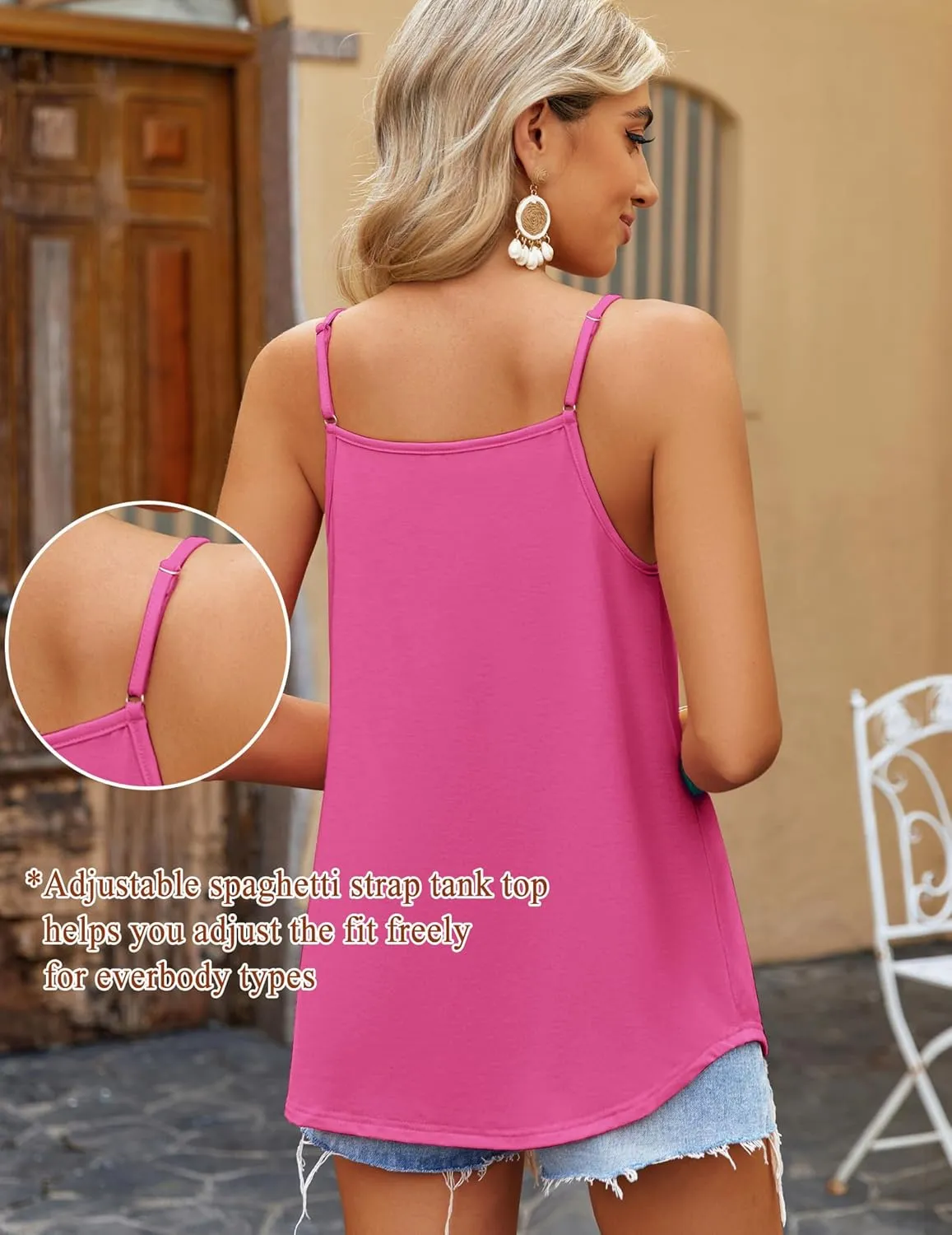 Zeagoo Womens Tank Tops Sleeveless Spaghetti Strap Halter Top Flowy Summer Beach Outfits 2025
