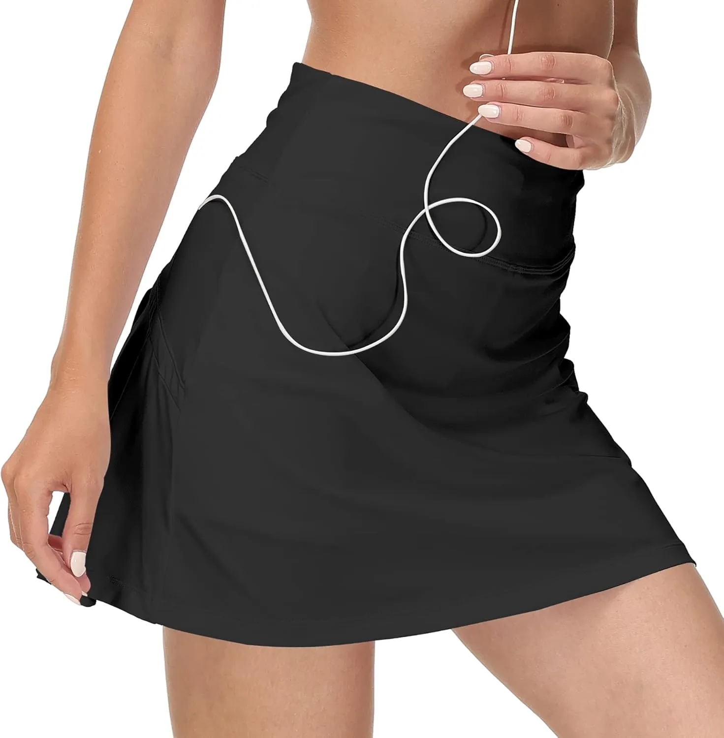Zingther Women's High-Waist Tennis Skort Also for Pickleball, Badminton and Golf, Girls' Athletic Pleated Skirt